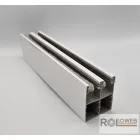 Műanyag lefutó (redőnyláb) integrált rovarhálós redőnyhöz, kefézve - Fehér színben