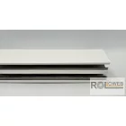 Műanyag lefutó (redőnyláb) integrált rovarhálós redőnyhöz, kefézve - Fehér színben