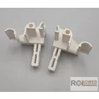 Műanyag lécbevezető integrált rovarhálós műanyag redőnyhöz (alumínium tokvéghez) - Fehér színben