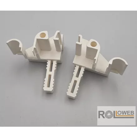 Műanyag lécbevezető integrált rovarhálós műanyag redőnyhöz (alumínium tokvéghez) - Fehér színben