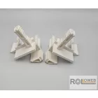 Műanyag lécbevezető integrált rovarhálós műanyag redőnyhöz (alumínium tokvéghez) - Fehér színben