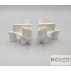 Műanyag lécbevezető integrált rovarhálós műanyag redőnyhöz (alumínium tokvéghez) - Fehér színben