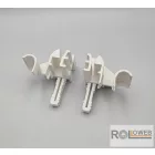 Műanyag lécbevezető integrált rovarhálós alumínium redőnyhöz (alumínium tokvéghez)