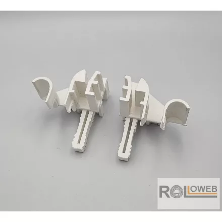 Műanyag lécbevezető integrált rovarhálós alumínium redőnyhöz (alumínium tokvéghez)