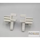 Műanyag lécbevezető integrált rovarhálós alumínium redőnyhöz (alumínium tokvéghez)