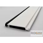 Alumínium záróléc gumizva (műanyag és alumínium redőnyléchez)