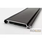 Alumínium záróléc gumizva (műanyag és alumínium redőnyléchez)