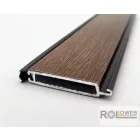 Alumínium záróléc gumizva (műanyag és alumínium redőnyléchez)