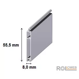   Alumínium maxi záróléc (55 mm-es) pvc redőnyléchez - Fehér színben