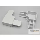 Külső PVC sarok műanyag keretes rovarháló profilhoz (18x32)