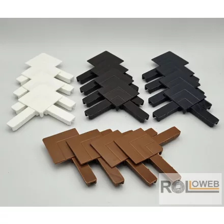 Külső PVC sarok alumínium peremes rovarháló profilhoz (Alu Isso)