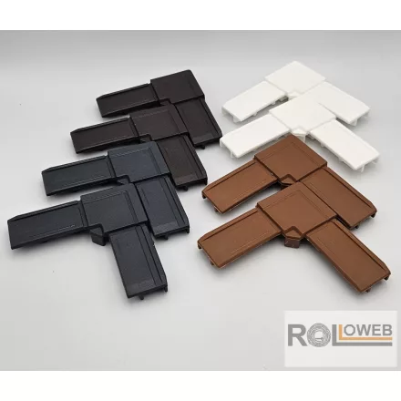 Külső PVC sarok alumínium keretes rovarháló profilhoz (26x11)