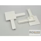 Külső PVC sarok műanyag peremes rovarháló profilhoz (PVC Isso)