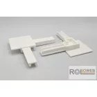 Külső PVC sarok műanyag peremes rovarháló profilhoz (PVC Isso)